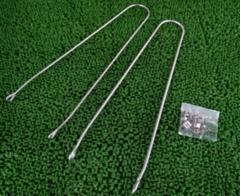 メーカー不明 26インチ用ステンレス泥除けステー前後 シルバー