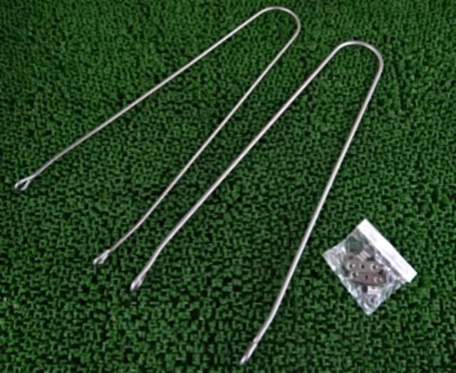メーカー不明 26インチ用ステンレス泥除けステー前後 シルバー