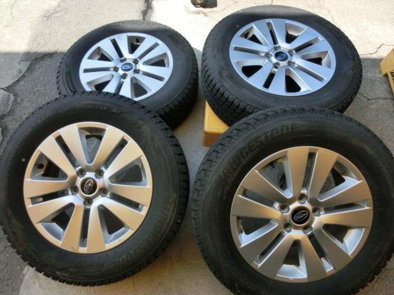 Subaru genuine BS Legacy Outback genuine wheels + BRIDGESTONE BLIZZAK DM-V3