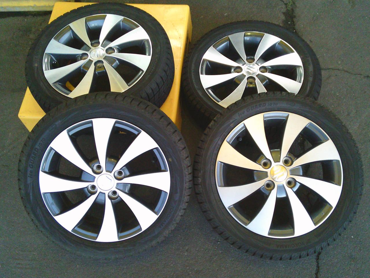 Suzuki genuine Wagon R Stingray / MH23S Original wheel + YOKOHAMA ice GUARD iG70