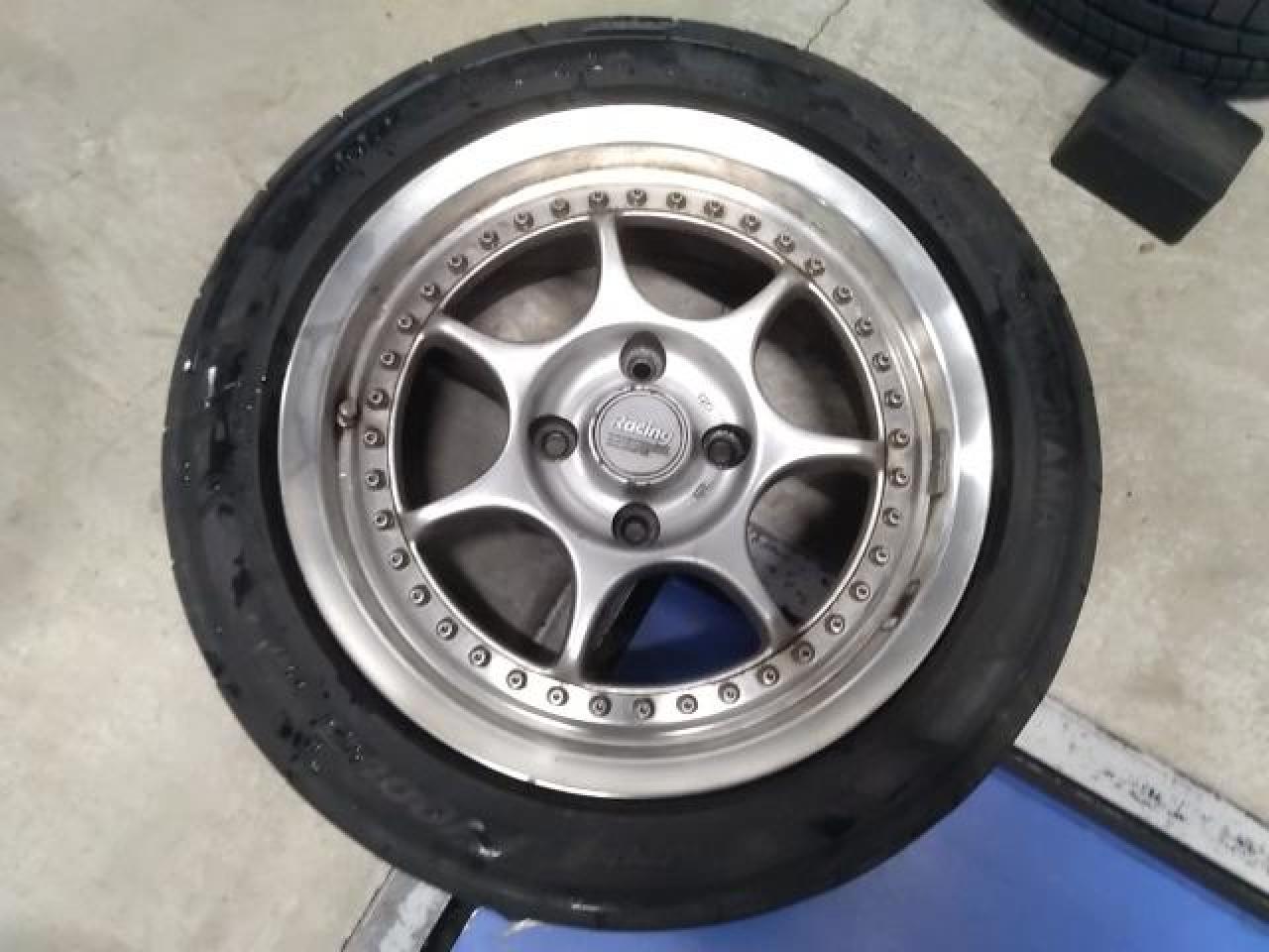 Only one 114.3-4H Rare Driket Vintage ENKEI Racing S+YOKOHAMAADVAN NEOVA AD07 *Replacement required
