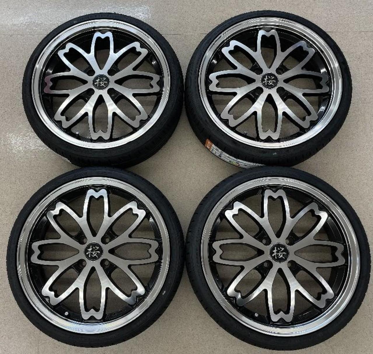 Discontinued wheels! Unused tires + used aluminum wheel set R-PRIDE Wado Cherry tree + APTANYSPORT macro RA 301 165 / 40R17 72V XL Made in 2026 4 pieces set
