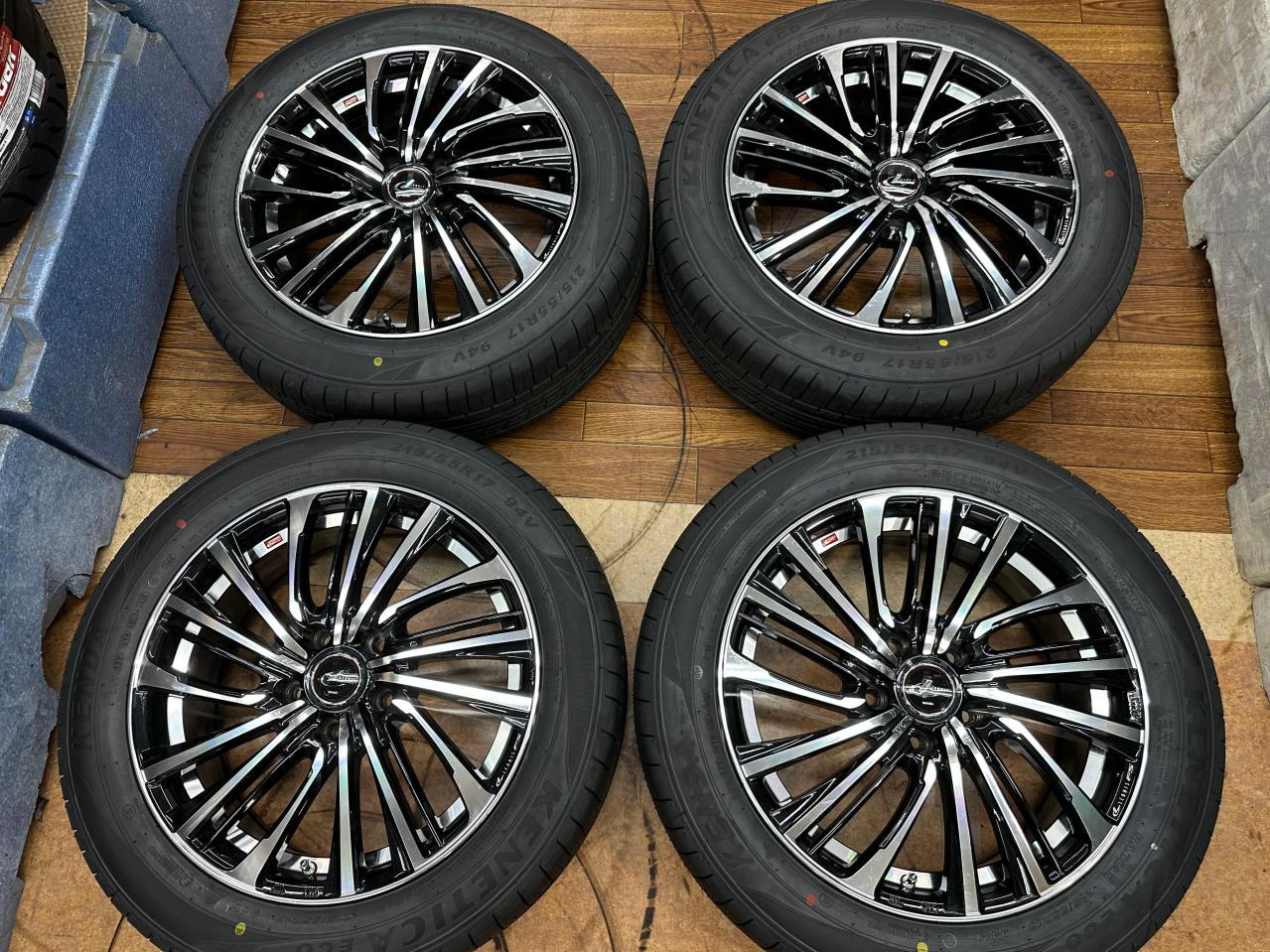 Weds with brand new tires LEONIS FS7 + KENDA KR 203 215 / 55R17