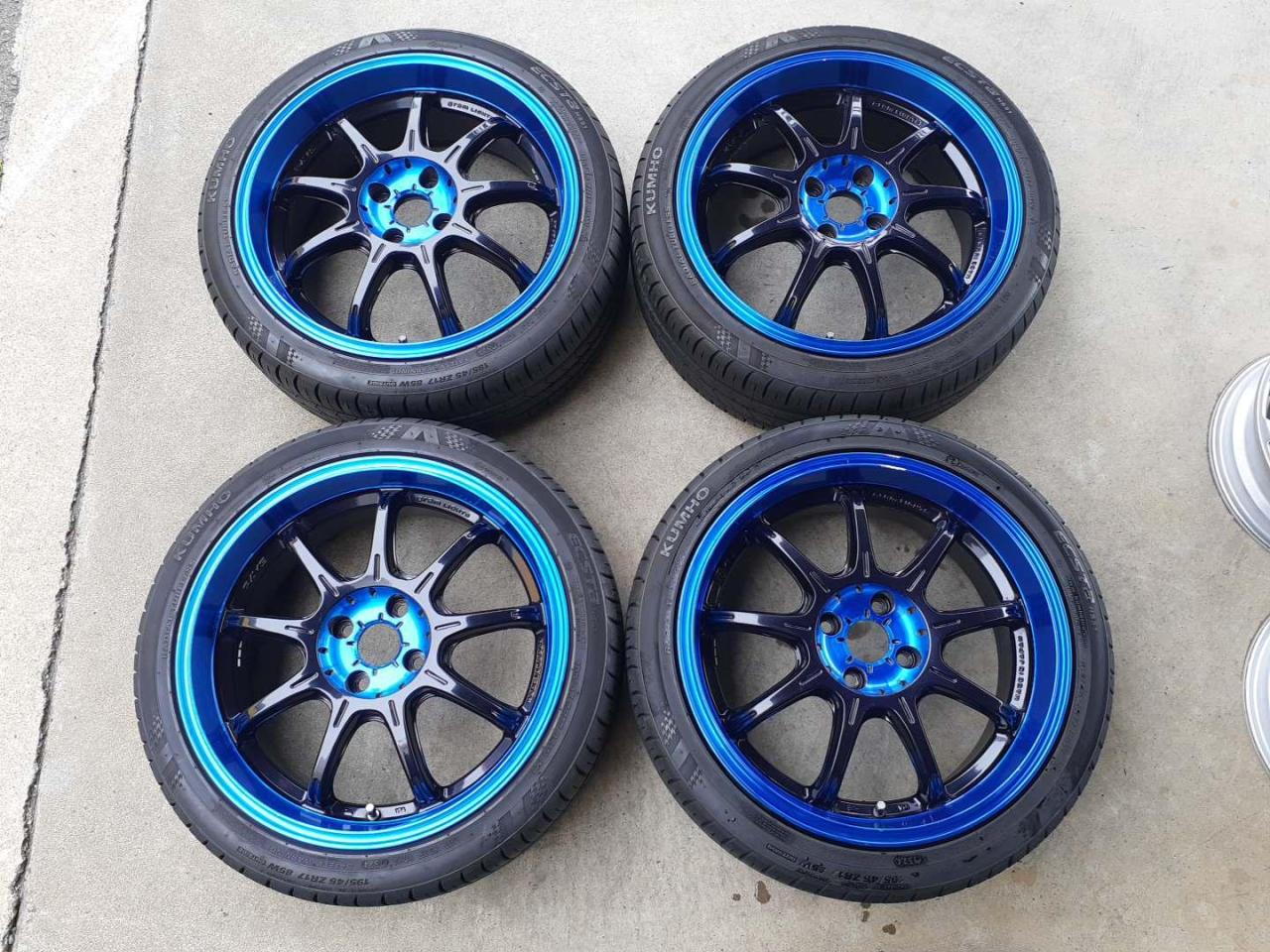 RAYS GRAM LIGHTS 57GAINER 9-spoke + KUMHO ECSTA HS51 195 / 45R17