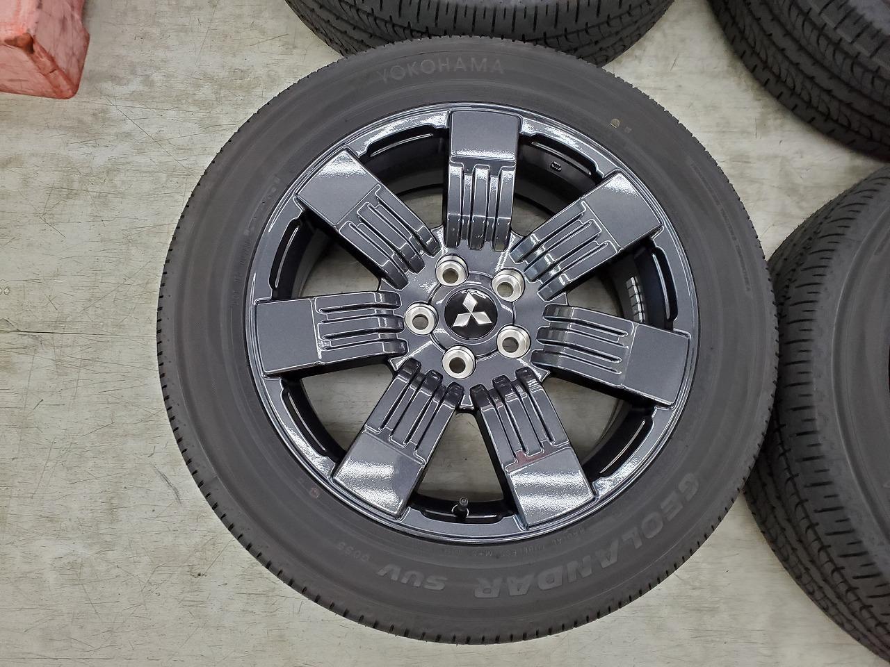 三菱デリカD5純正 18インチ タイヤホイールセット GEOLANDAR SUV 6三菱純正(MITSUBISHI) デリカD:5 Pグレード後期純正ホイール +