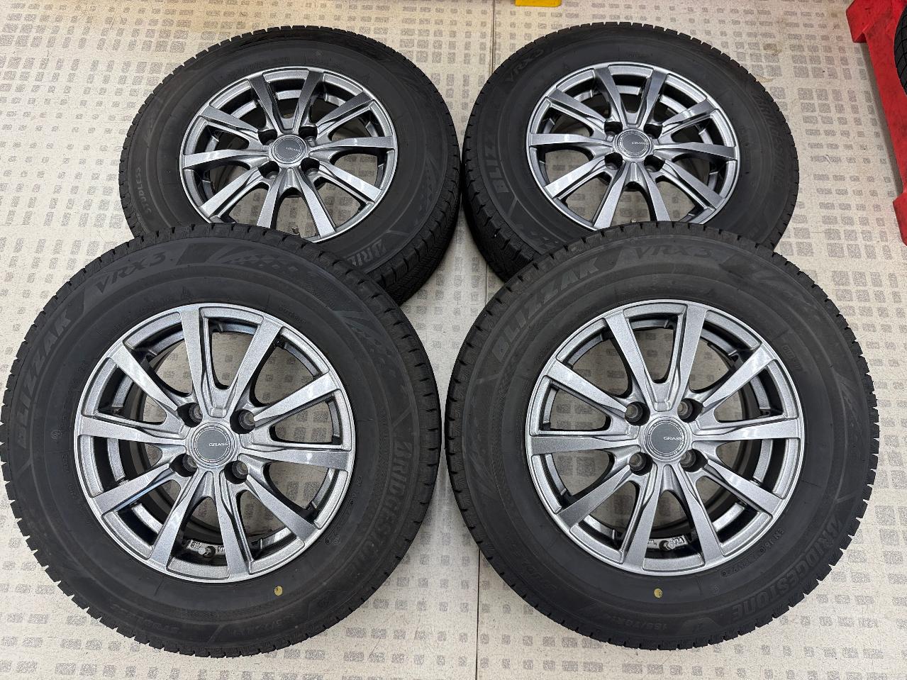 185/60R15 ヨコハマ 2019年製 山バリ 4本セット 送料無料 ノート等に】YOKOHAMA GRASS ZX +【24年製造 バリ山】BRIDGESTONE
