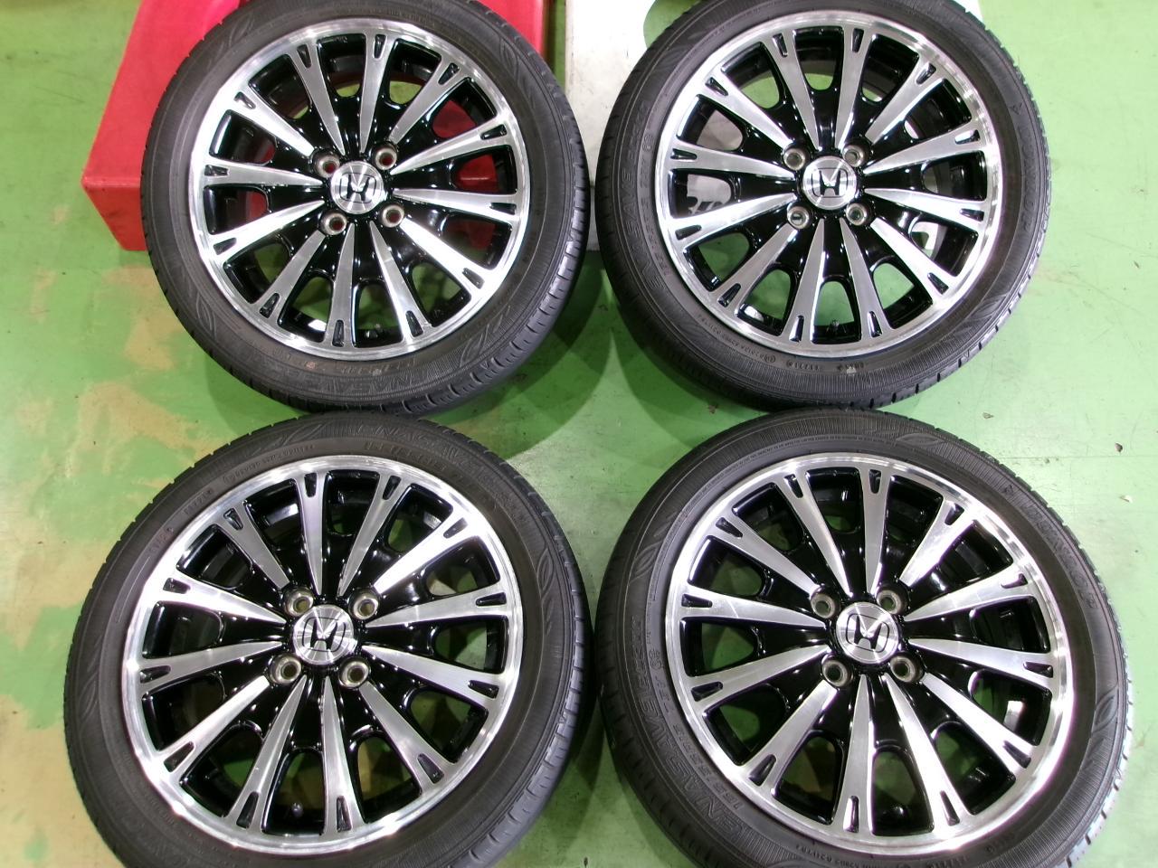 HONDA JF1 JF2/N-BOX Custom genuine wheels + DUNLOP ENASAVE EC300