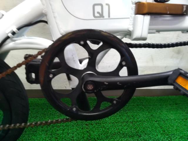 HOLDON Q1 14インチ シングルギア 電動アシスト自転車 ホワイト ※後輪パンク・ライト配線切れのためわけあり