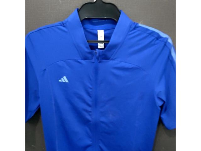 サイズL adidas 半袖サイクルジャージ ブルー