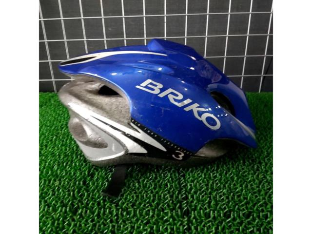わけあり サイズ:M/L BRIKO サイクルヘルメット ブルー 認定マーク無し
