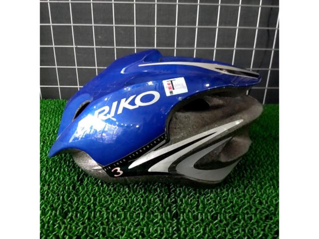 わけあり サイズ:M/L BRIKO サイクルヘルメット ブルー 認定マーク無し