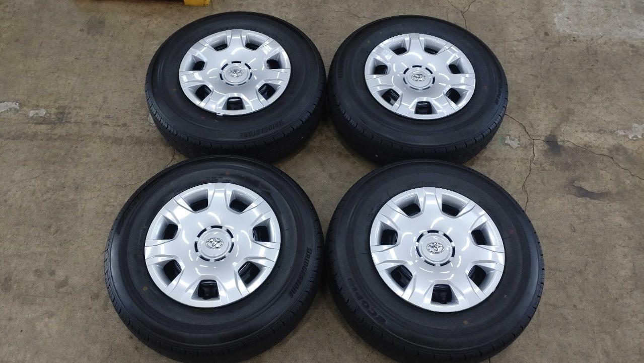 TOYOTA with tires in excellent condition Hiace / 200 system Genuine steel wheel + BRIDGESTONE ECOPIA RD613