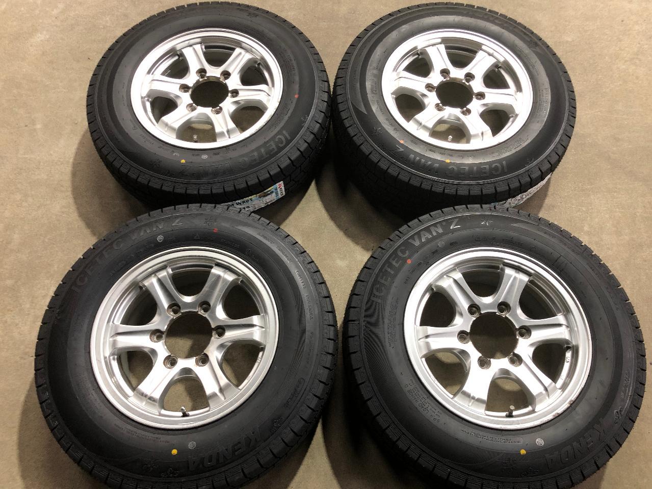 Weds with brand new studded tires KEELER G-GRAND + KENDA ICETEC VAN'Z WR01 107 / 105L