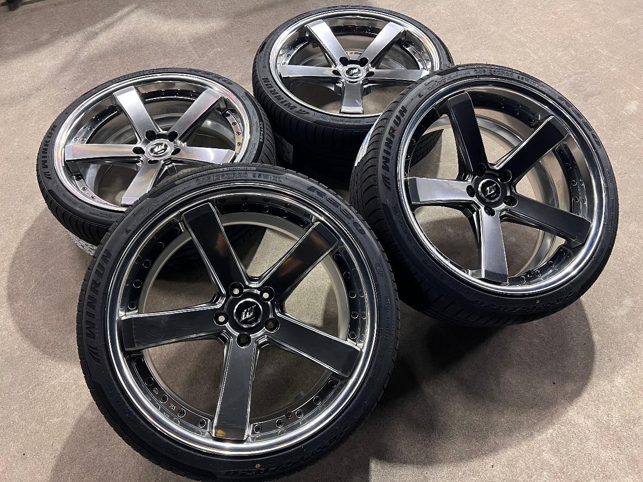 Brand new tires included!!!! WORK wheels with different offsets front and rear. ZEAST ST2 TGP + WINRUN R330 245 / 35R20 95W XL