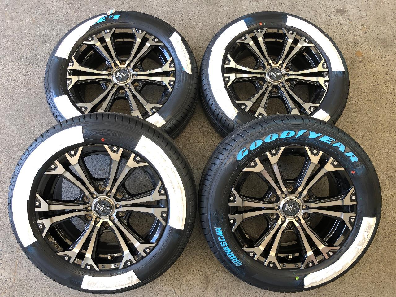 Comes with brand new tires!!! MARUKA SERVICE NITRO POWER JAVELIN + GOODYEAR EAGLE ♯1 NASCAR PLUS 109 / 107R