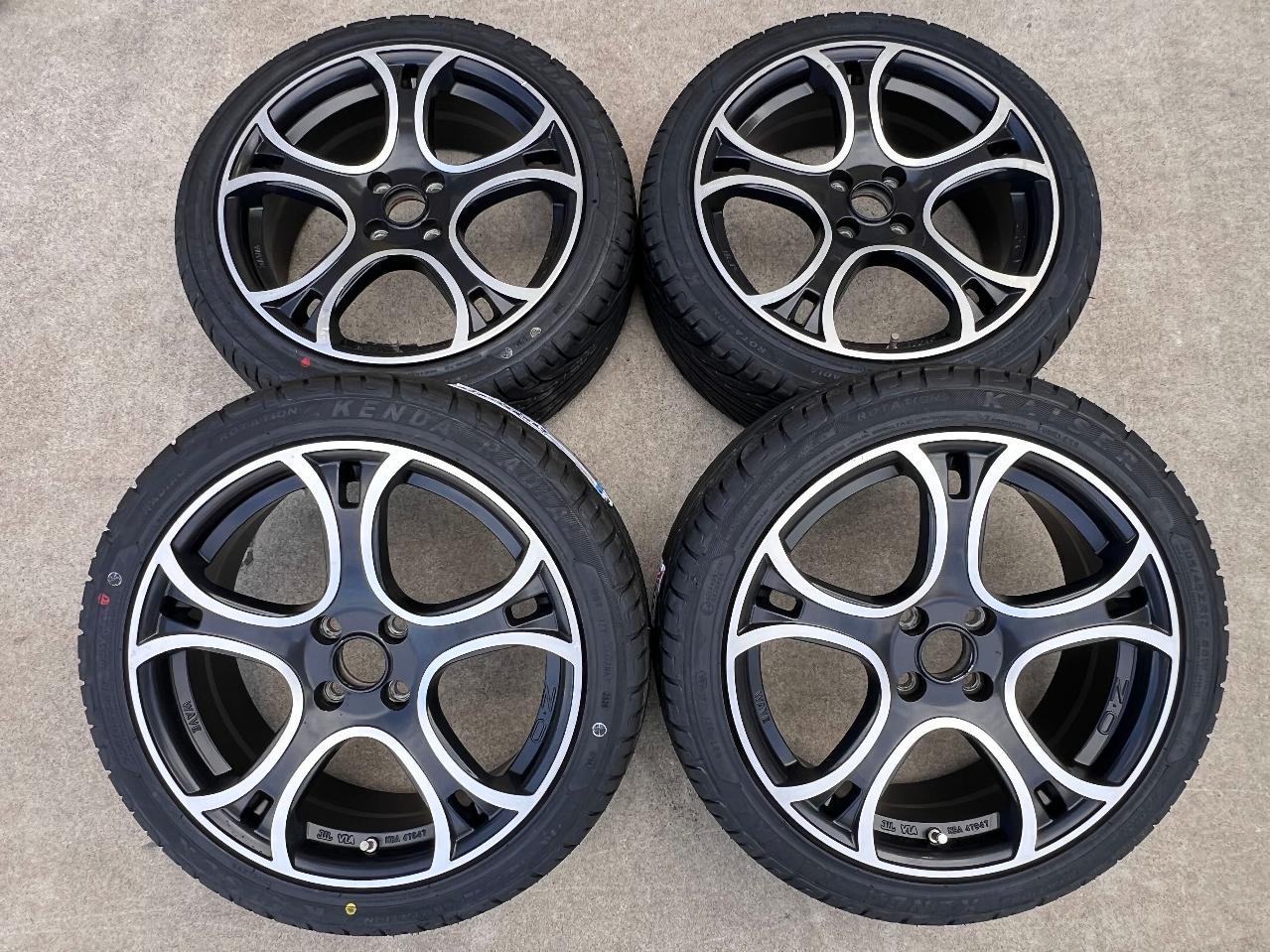 Brand new tires included!!! Perfect for various compact cars! OZ RACING WAVE + KENDA KR 20