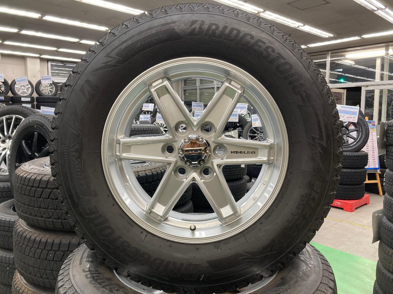 weds KEELER TACTICS + BRIDGESTONE BLIZZAK DM-V3 265 / 65R18