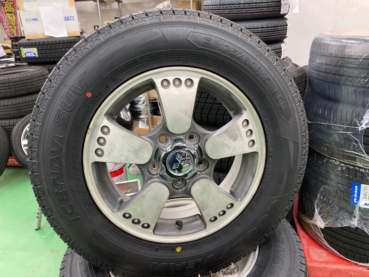 Mitsubishi genuine MITSUBISHI Pajero mini Genuine Alloy Wheels + GOODYEAR GOODYEAR ICE