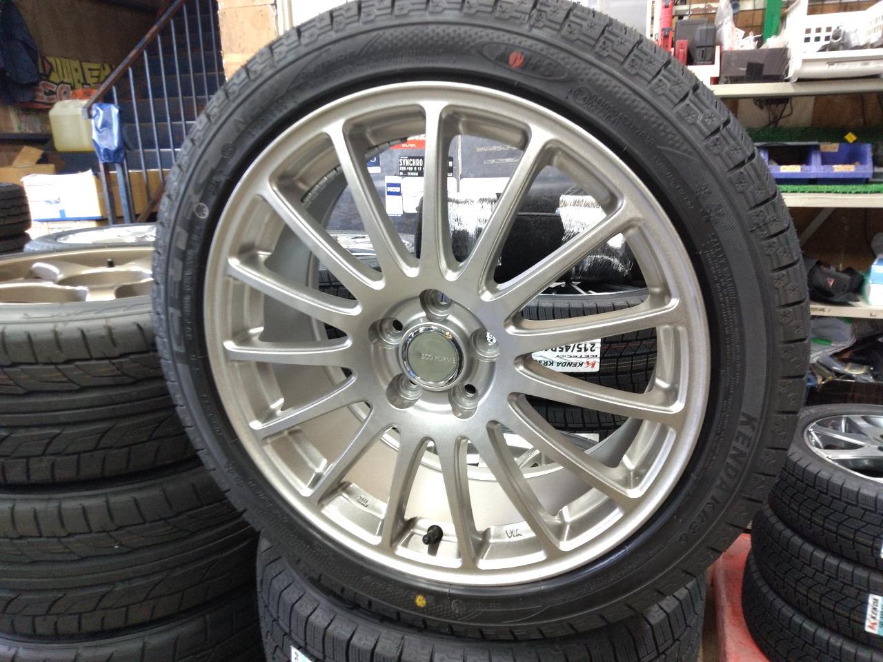 BRIDGESTONE with new tires ECO FORME SE-12 + KENDA KR36 Impreza/Legacy etc.!!