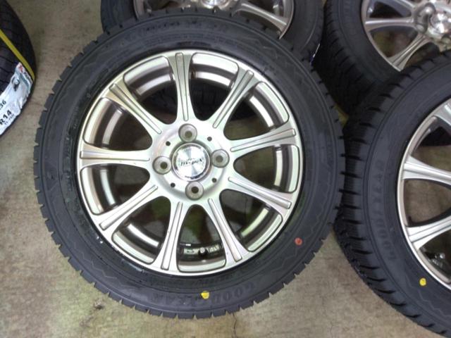 ★新品スタッドレスタイヤ付きセット!!!D.O.S. Modicaホイール+GOODYEAR(グッドイヤー) ICE NAVI 8 155/65R14 75Q +