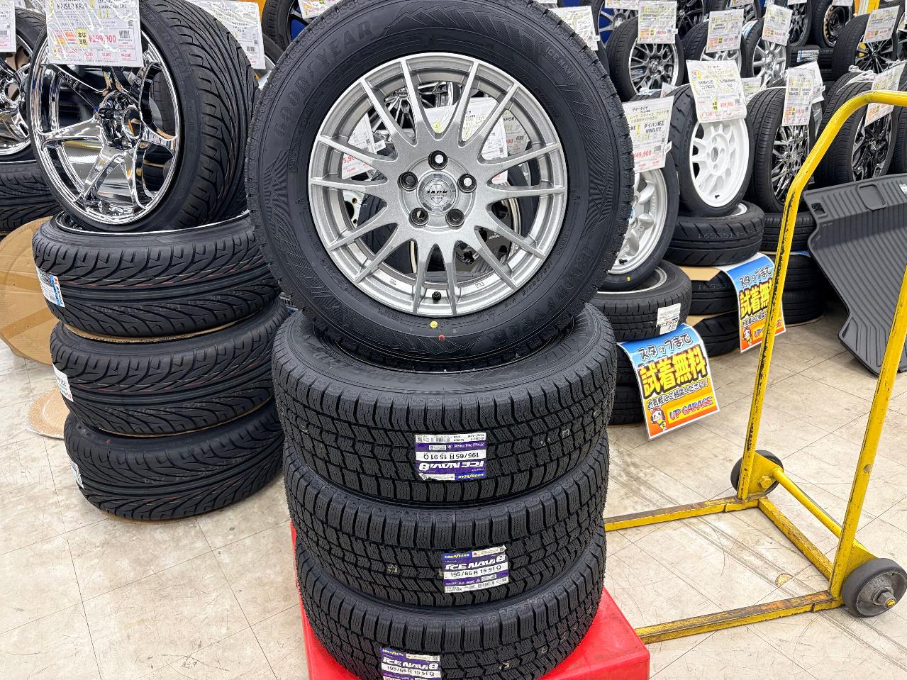 Brand new tires included!! JAPAN SANYO ZACK JP-104 + GOODYEAR ICE NAVI Eight