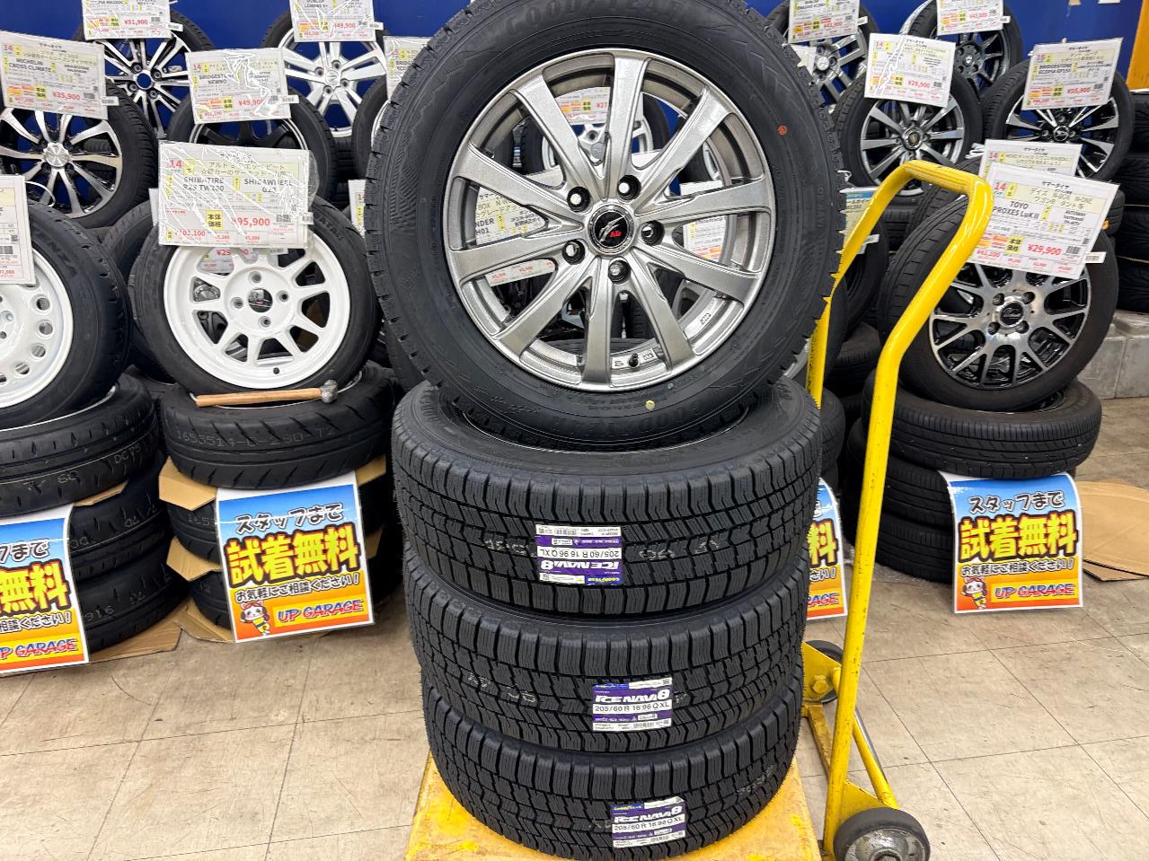 Weds with brand new tires Fang + GOODYEAR ICENAVI Eight