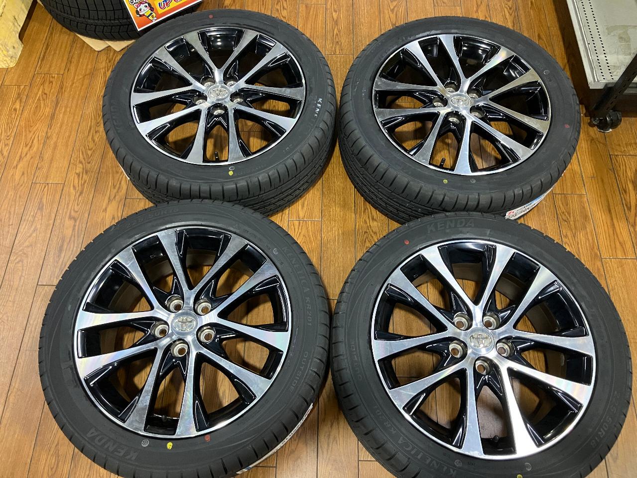 with unused tire Toyota original 50 system Estima aeras late genuine wheel + KENDA KR 201