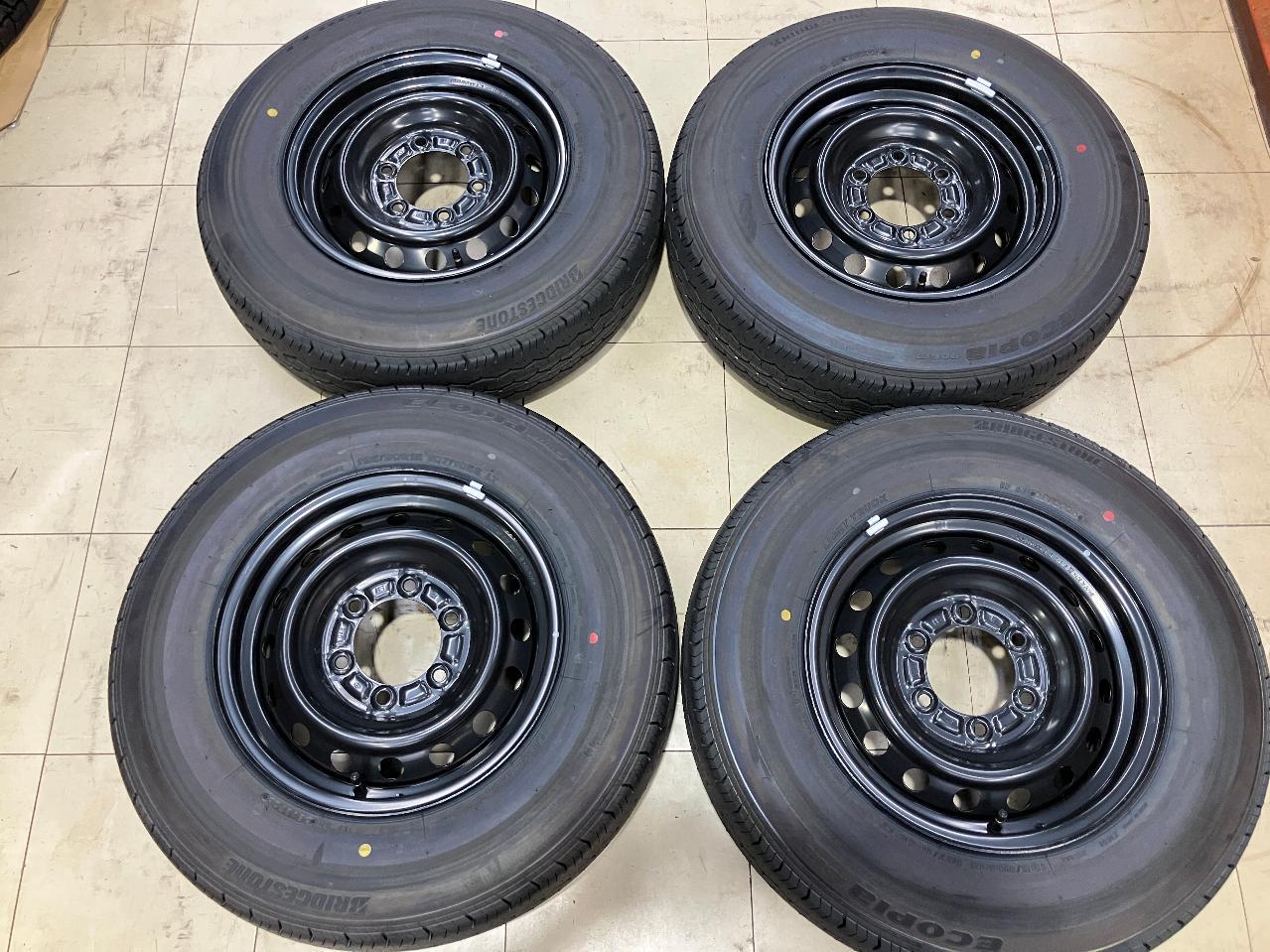 TOYOTA 200 Hiace genuine steel wheel + BRIDGESTONE ECOPIA RD613