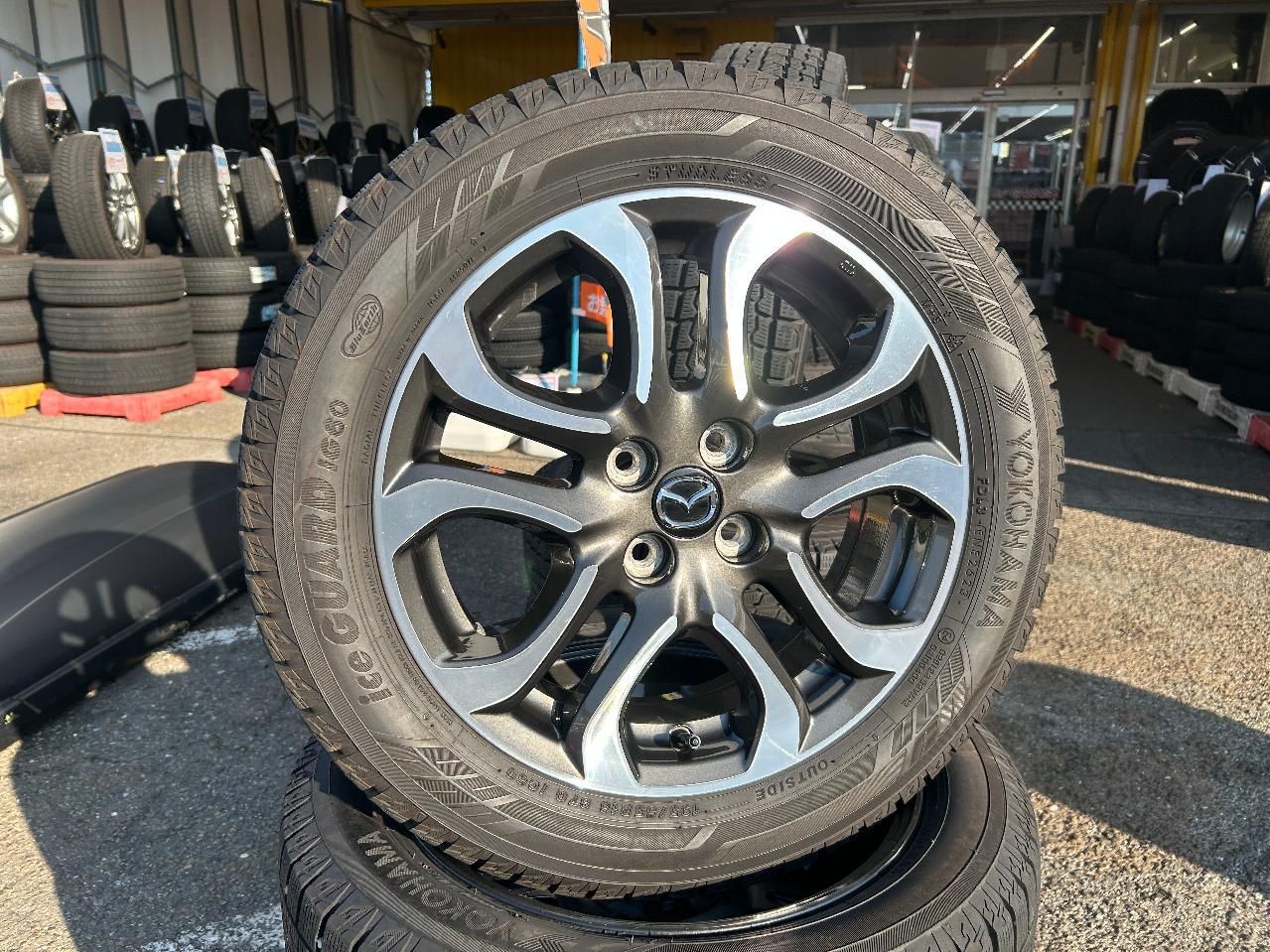 Mazda MAZDA2 genuine 16 inches aluminum wheels + YOKOHAMA iceGUARD iG60