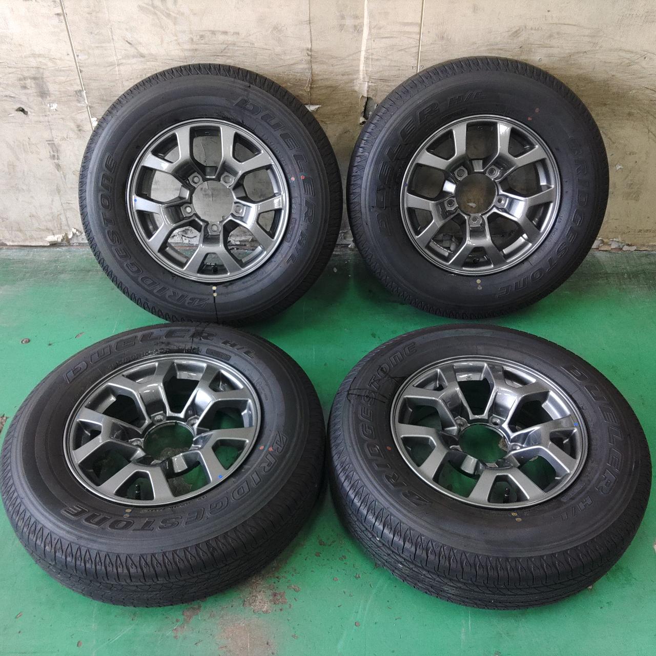 Suzuki genuine Jimny Sierra JB 74 W Original aluminum wheel + BRIDGESTONE DUELER H / L 852