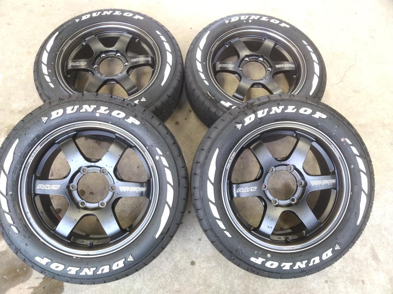 RAYS VOLK RACING TE37 SB Black Shadow LTD + DUNLOP W01