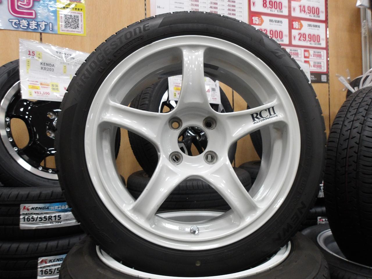 Free in-store try-on YOKOHAMA ADVAN Racing ADVAN RACING RC2 + BRIDGESTONE NEWNO For lowered kei cars!!