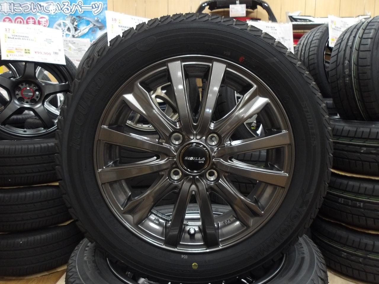 TOPY SIBILLA NEXT W-5 + YOKOHAMA iceGUARD iG52CN-BOX, Spacia, Wagon R, Move, Tanto, Days, etc.