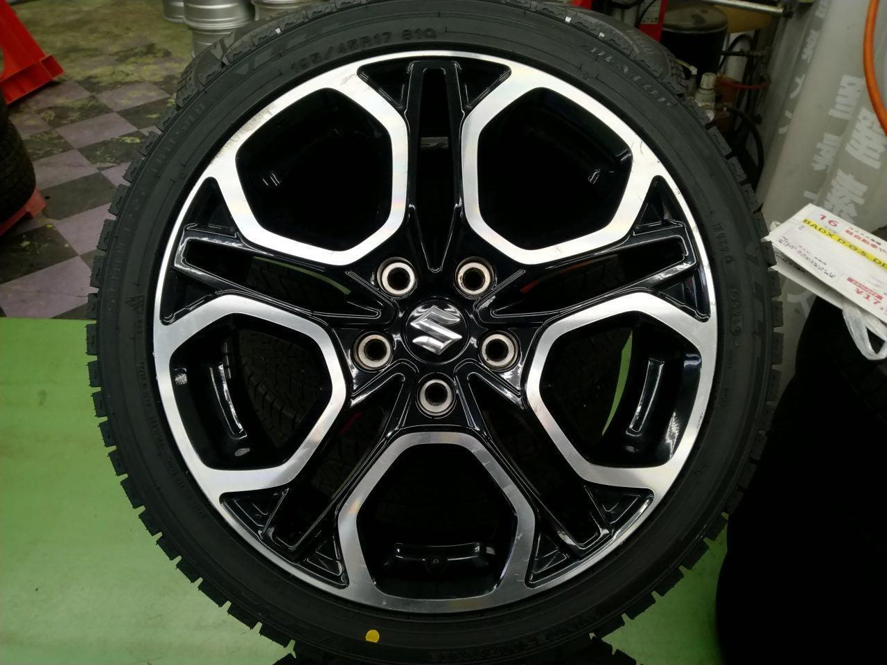 SUZUKI ZC33S / Swift Sports Original wheel + DUNLOP WINTER MAXX WM03 195 / 45R17 91Q Balance adjusted