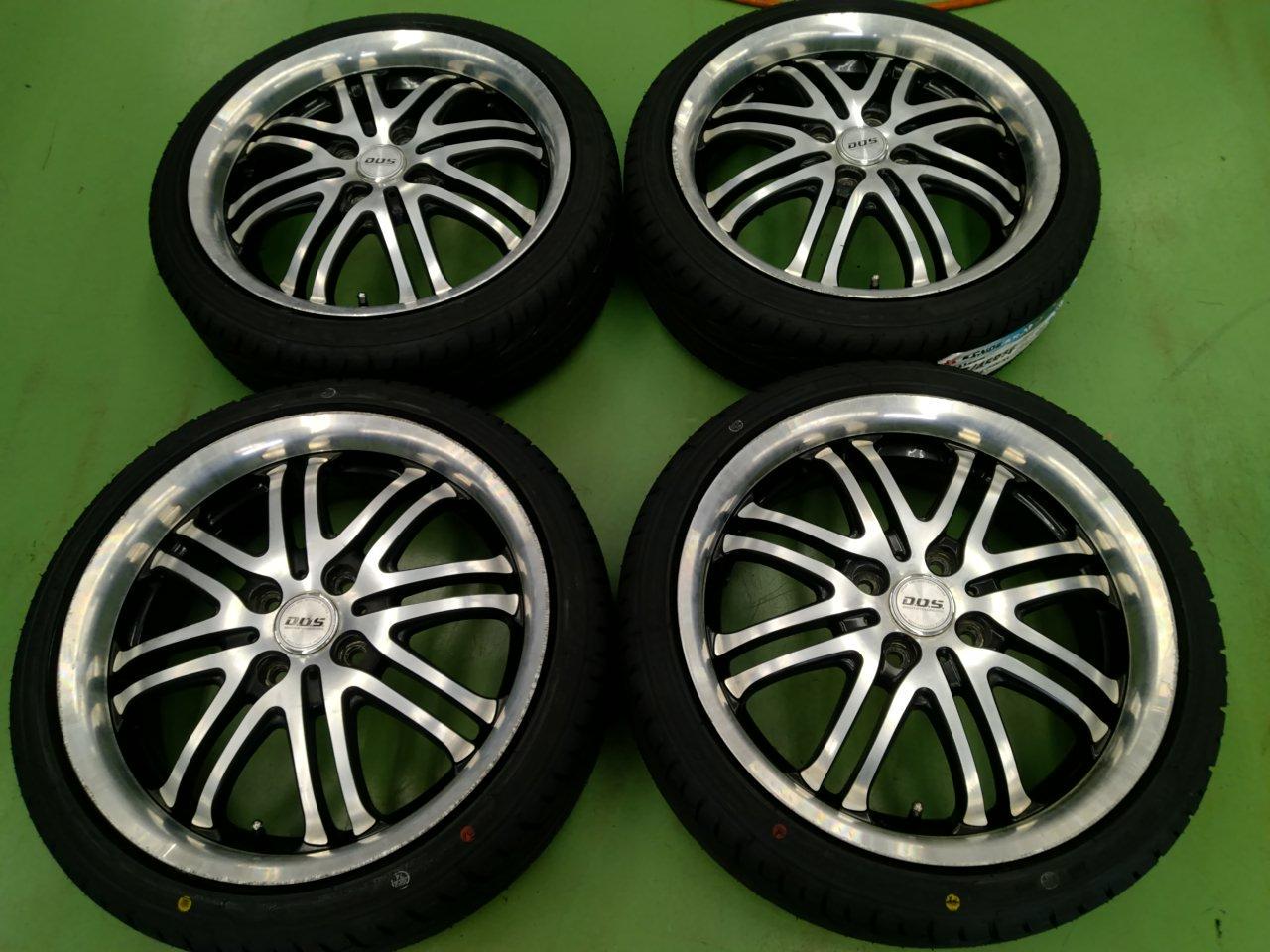 BADX DOS DEEP HARDES Black Polished + KENDA KR 20 165 / 45R16 74V XL Balance adjusted