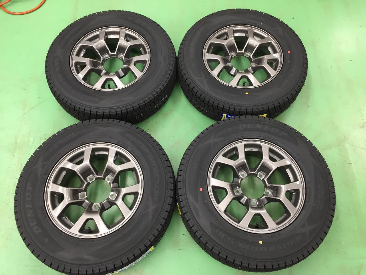 Balanced SET Suzuki genuine Jimny Sierra / JB74W Original wheel + DUNLOP WINTERMAXX SJ8 +