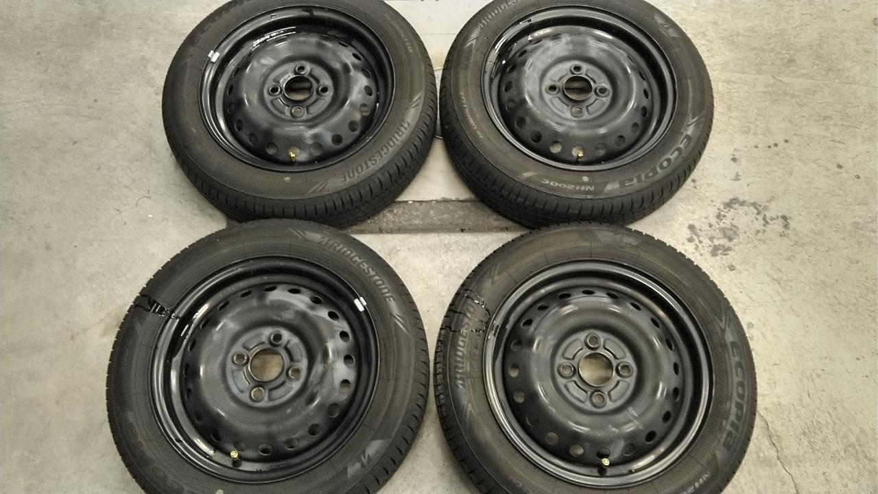 Honda genuine HONDA N-BOX genuine steel wheels + BRIDGESTONE ECOPIa NH200C