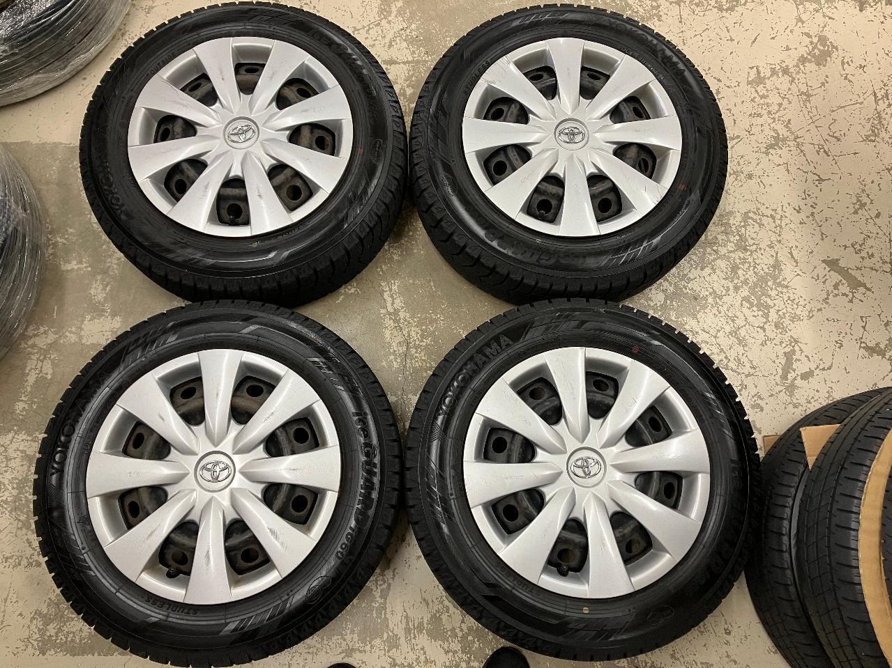 Wakeari Toyota 140 system Corolla Fielder Genuine steel wheel + YOKOHAMA iceGUARD IG 60