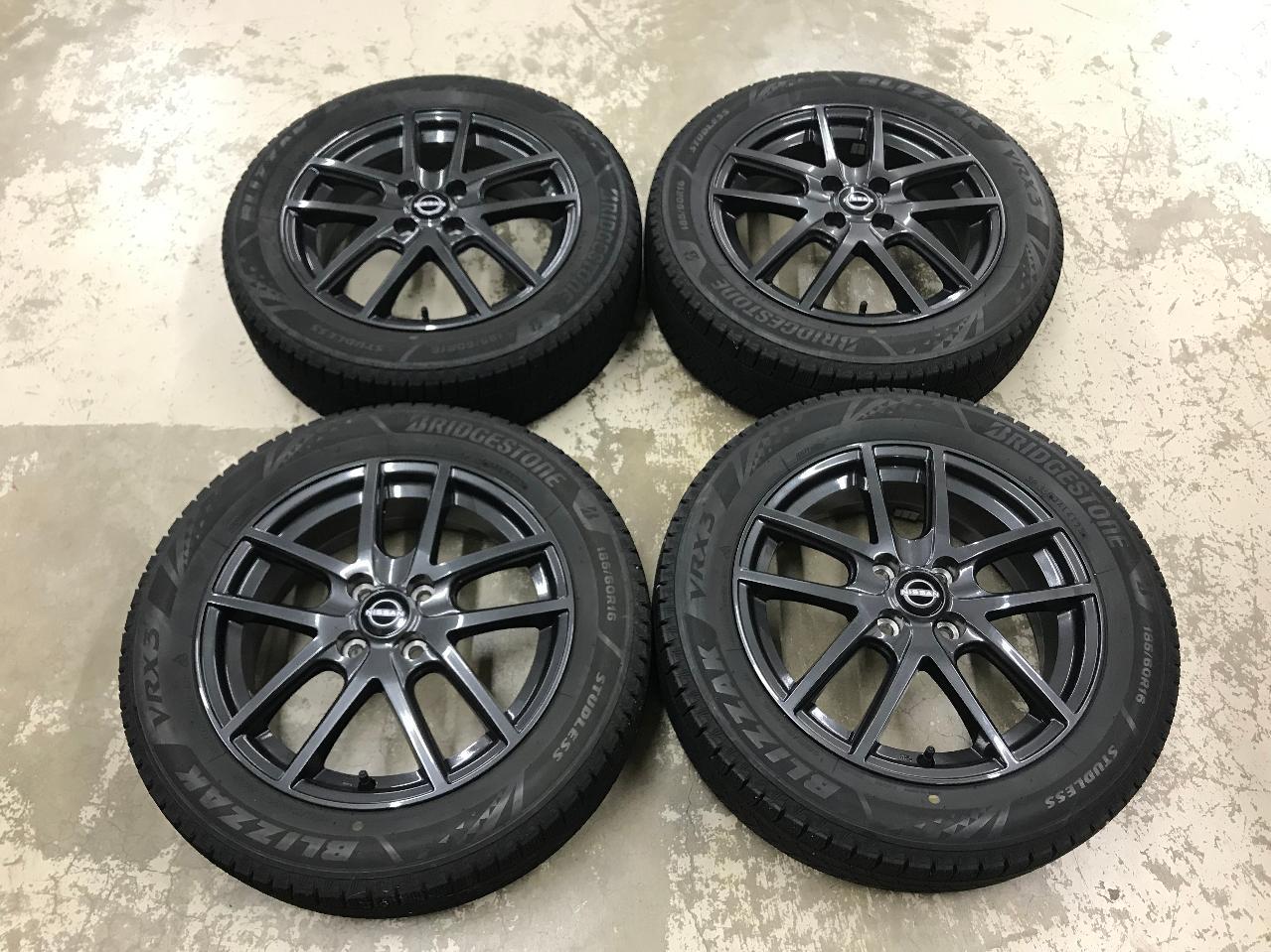Nissan Note/E13 Genuine Optional Parts Estilo aluminum wheels + BRIDGESTONE BLIZZAK VRX3