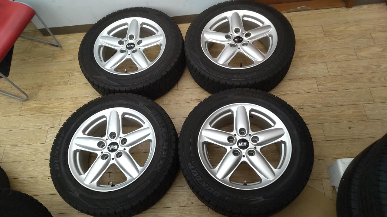 BMW MINI Genuine Star Single Spoke R124 + DUNLOP WINTERMAXX WM02