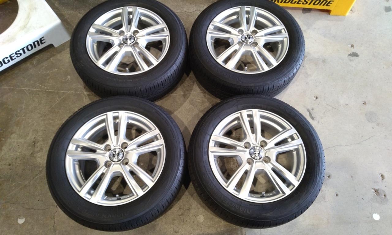 Weds JOKER Twin 5-spoke wheel + TOYO NANOENERGY PLUS3 185 / 60-15 Four