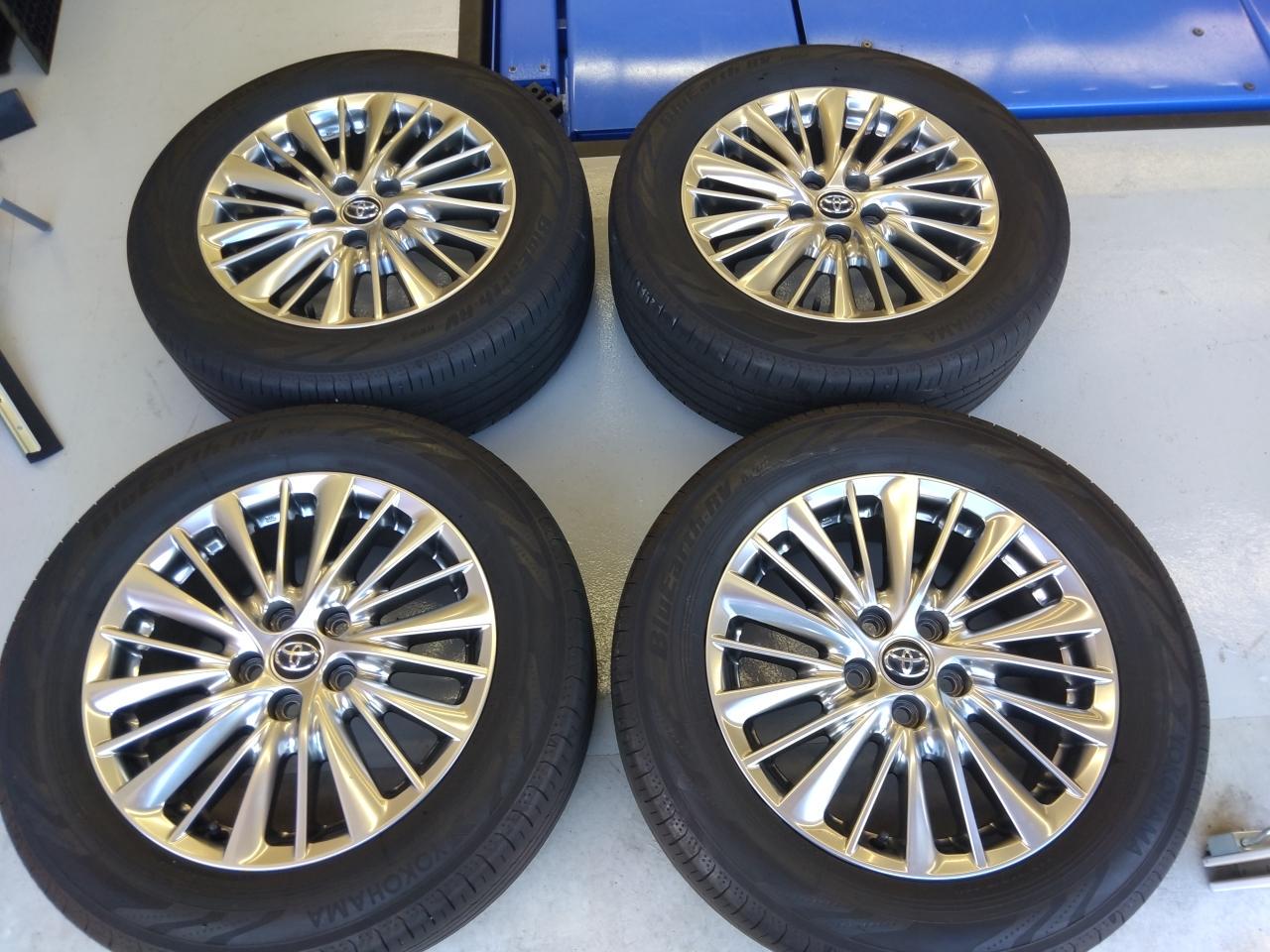 Toyota 30 series Alphard Velfire Late version Genuine Alloy Wheels + YOKOHAMA BluEarth-RV RV03