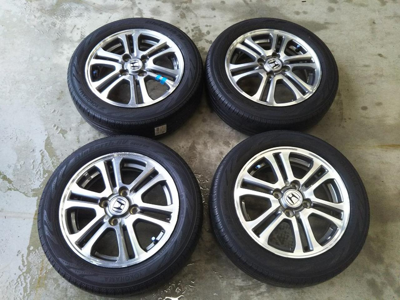 1 Honda Genuine N-BOX genuine alloy wheels + YOKOHAMA BluEarth-RV
