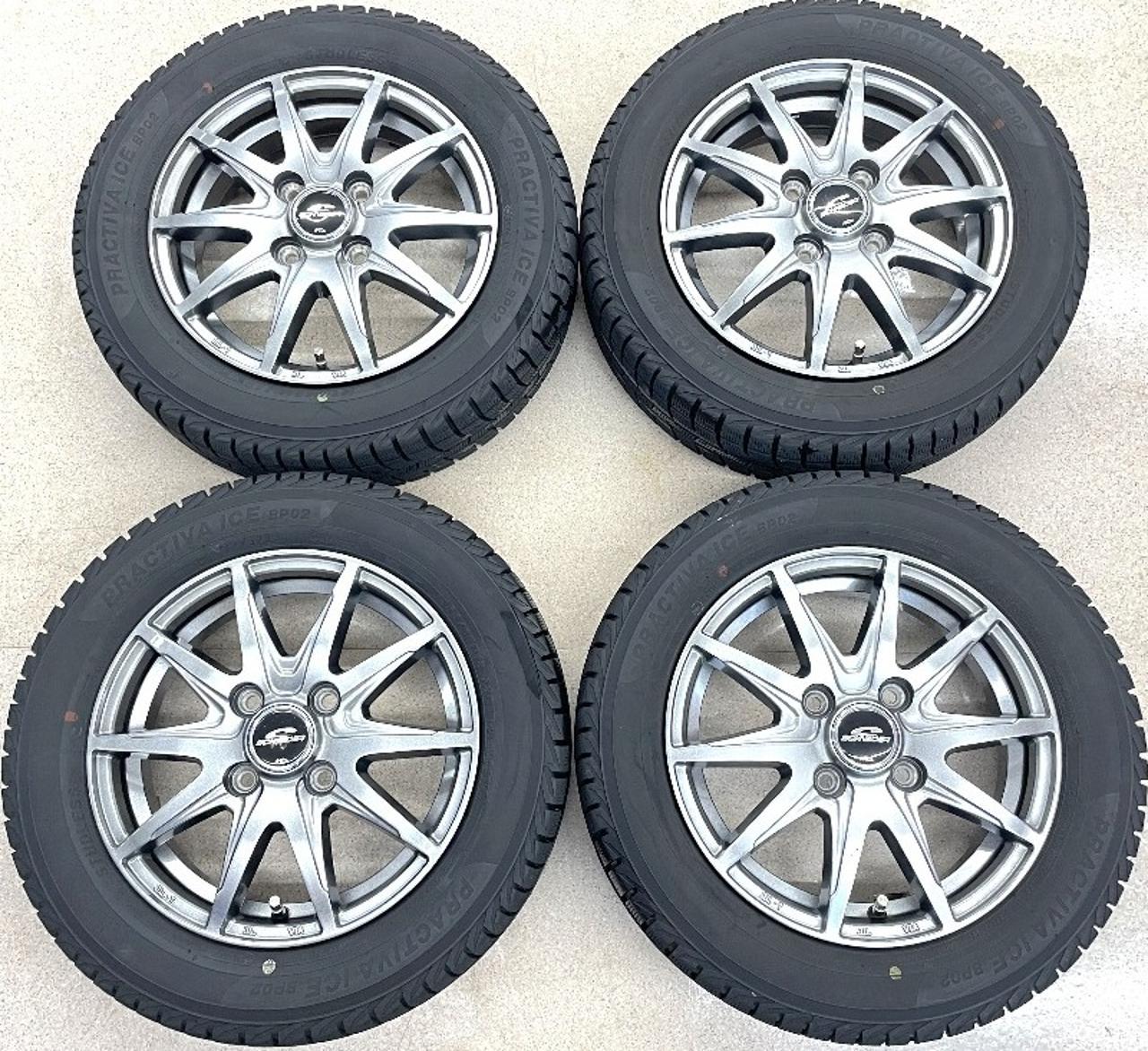 A-TECH SCHNEIDER SQ27+YellowHat PRACTIVA ICE BP02 155 / 65R13 Made in 2023 4 pieces set
