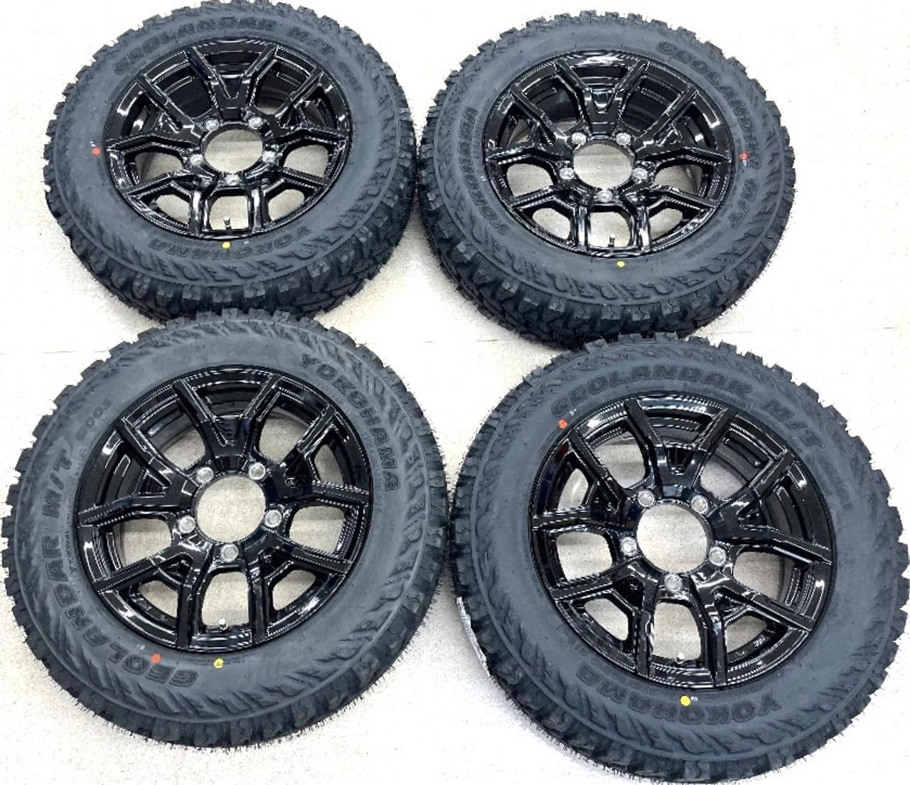 Unused tires + used aluminum wheel set BADX DOS VS-T6 + YOKOHAMA GEOLANDAR M / T G003 175 / 80R16 91S Made in 2026 4 pieces set