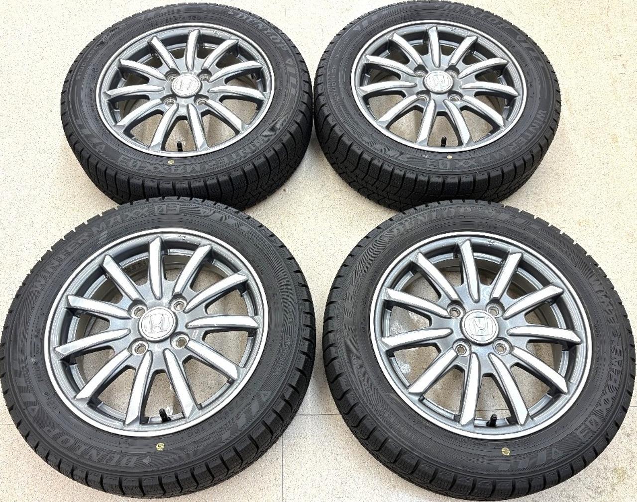 Honda N-WGN custom genuine + DUNLOP WINTERMAXX03 WM03 155 / 65R14 75Q Made in 2025