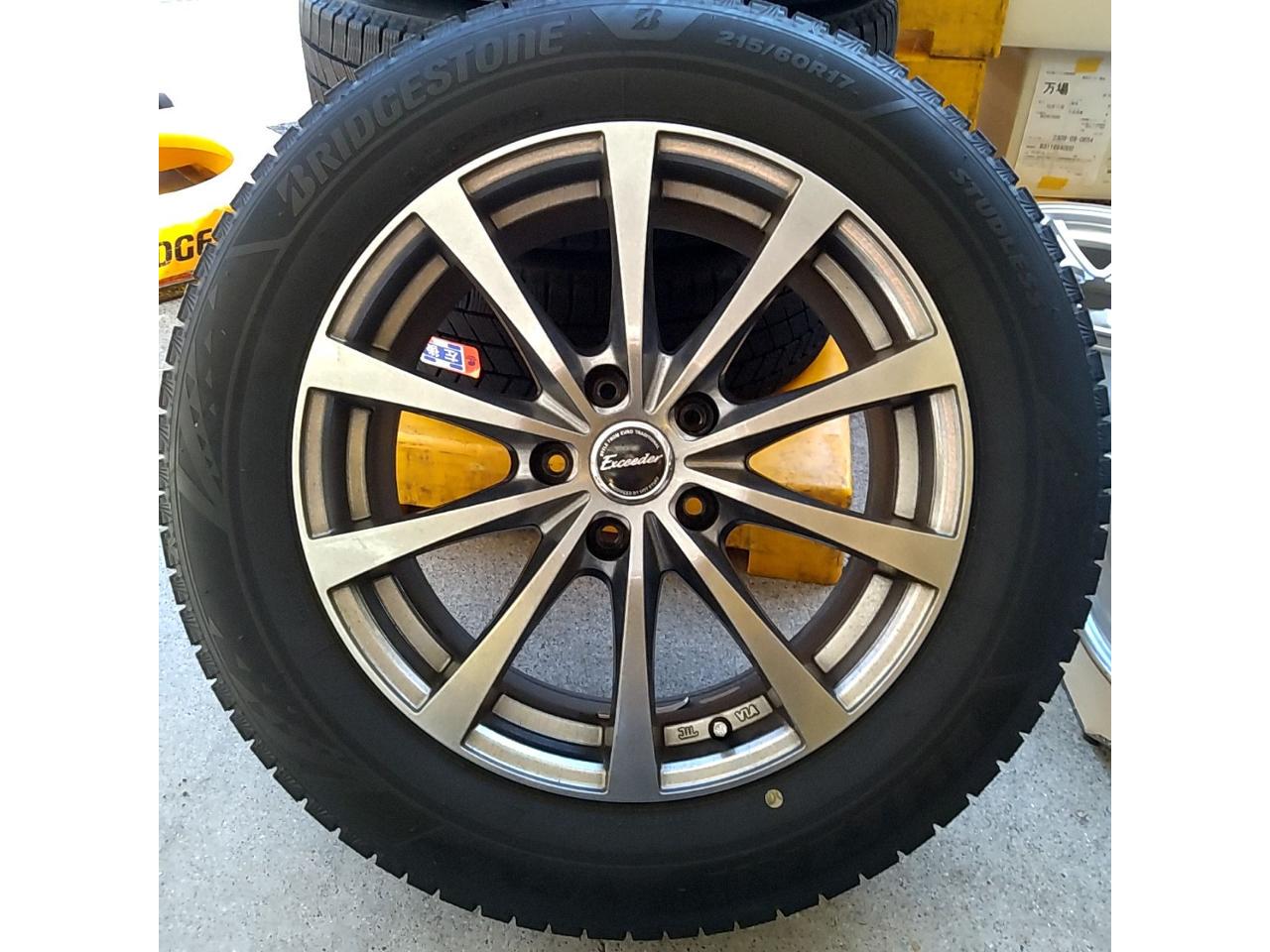 Special price for app members only!! HOT STUFF Exceeder Spoke wheels + BRIDGESTONE BLIZZAK VRX3
