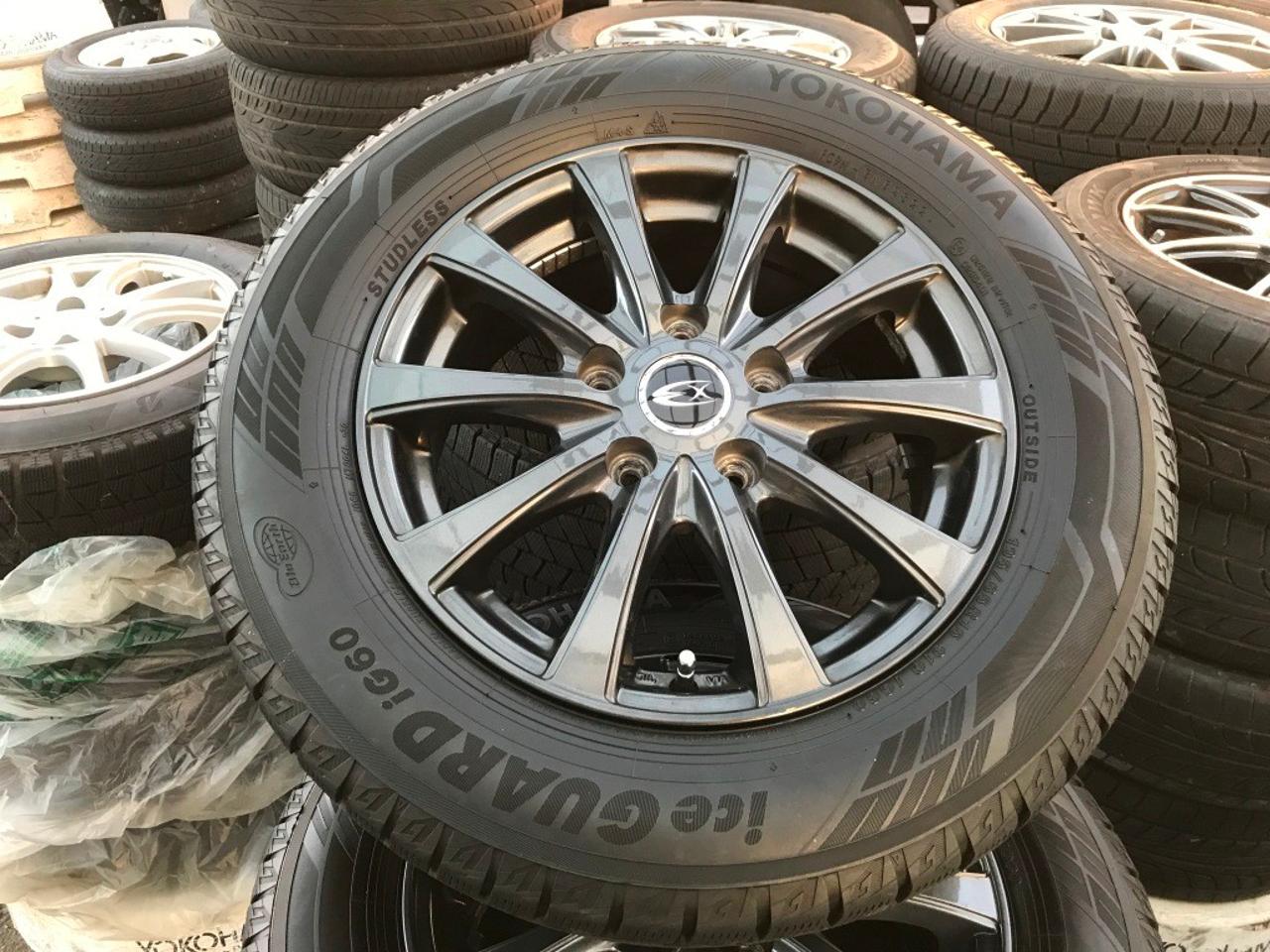 HOT STUFF Exsteer PLUS 10 Hong spoke + YOKOHAMA ice GUARD IG 60 195 / 65R15 4/4