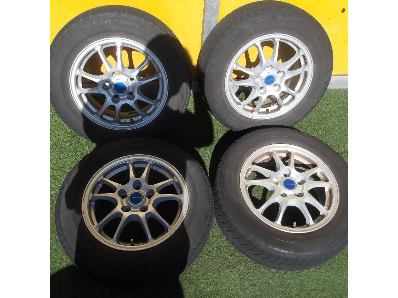 Set of 4 wheels only: BRIDGESTONE ECO FORME CRS Ten 6Jx15+50/114.35H
