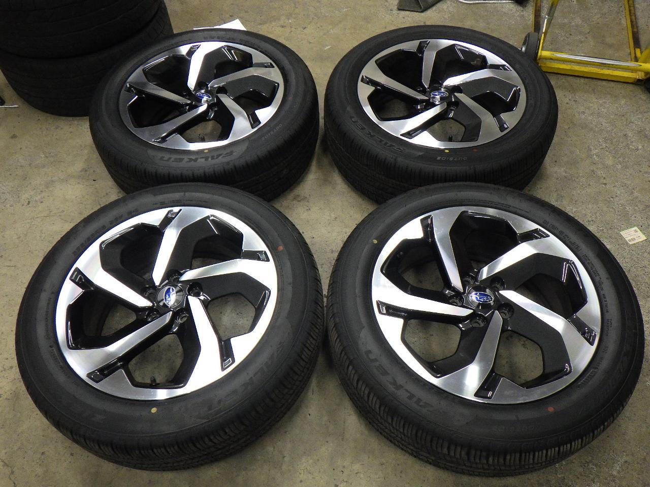 Subaru genuine SK based Forester Late Advance Black polish wheel + FALKEN ZIEX ZE001A A / S